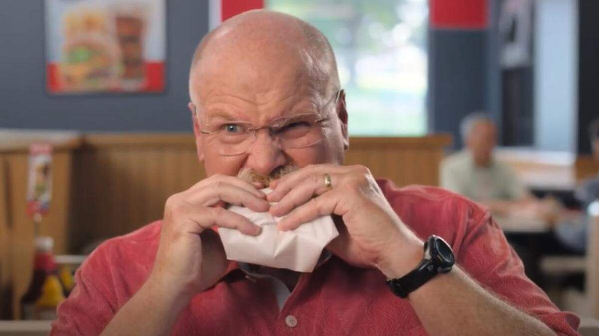 Andy Reid got to take a bite out of a cheeseburger in a new spot for State Farm.