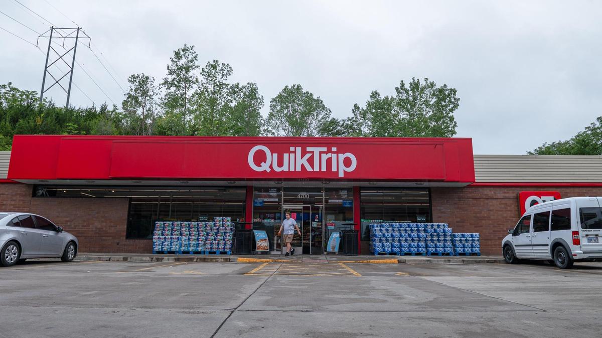 A customer exits a QuikTrip on Monday, Aug. 7, 2023, in Mission.