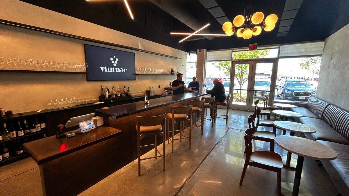 The wine bar and retail shop Vintner is now open at 4711 Rainbow Blvd. in Westwood.