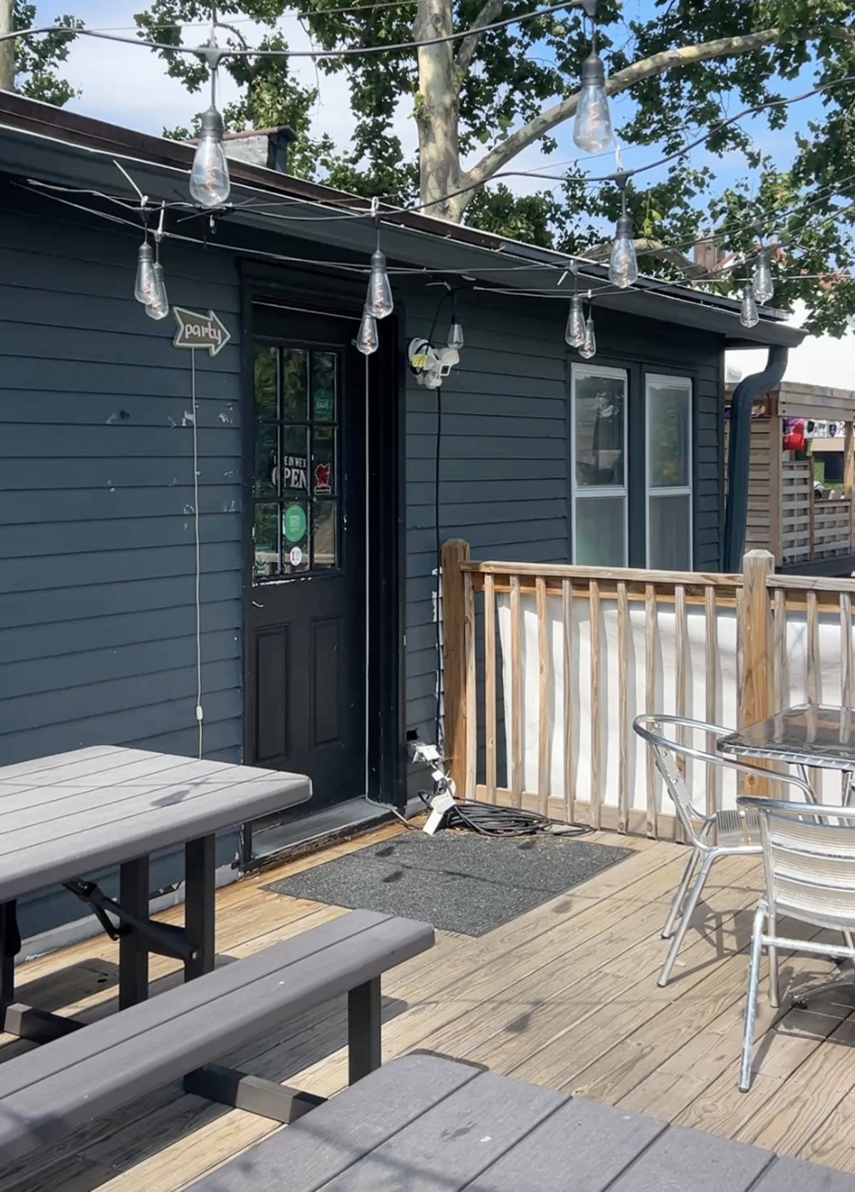 Bay Boy Specialty Sandwiches at 4706 Holly St. has a lower and upper part to the restaurant. Pick-up orders can head through the first level door, and those coming in to place an order and/or dine come through the second floor door from a patio space, where additional seating is.