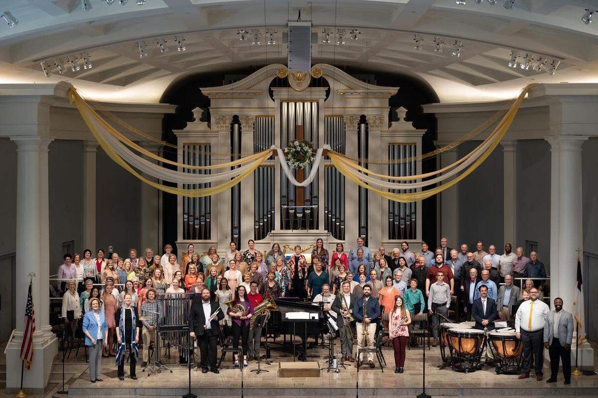 Choirs perform at Village Presbyterian Church.