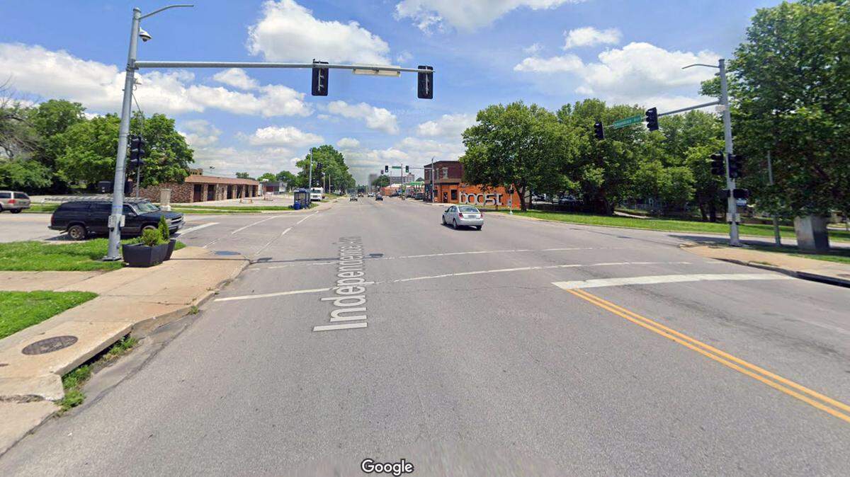 A motorcyclist has died from injuries suffered when the rider was thrown from a motorcycle and struck by a hit-and-run driver last week at Independence Avenue and Van Brunt Boulevard in Kansas City, a police spokesman said. This Google Maps Street View image of the area is from 2022.