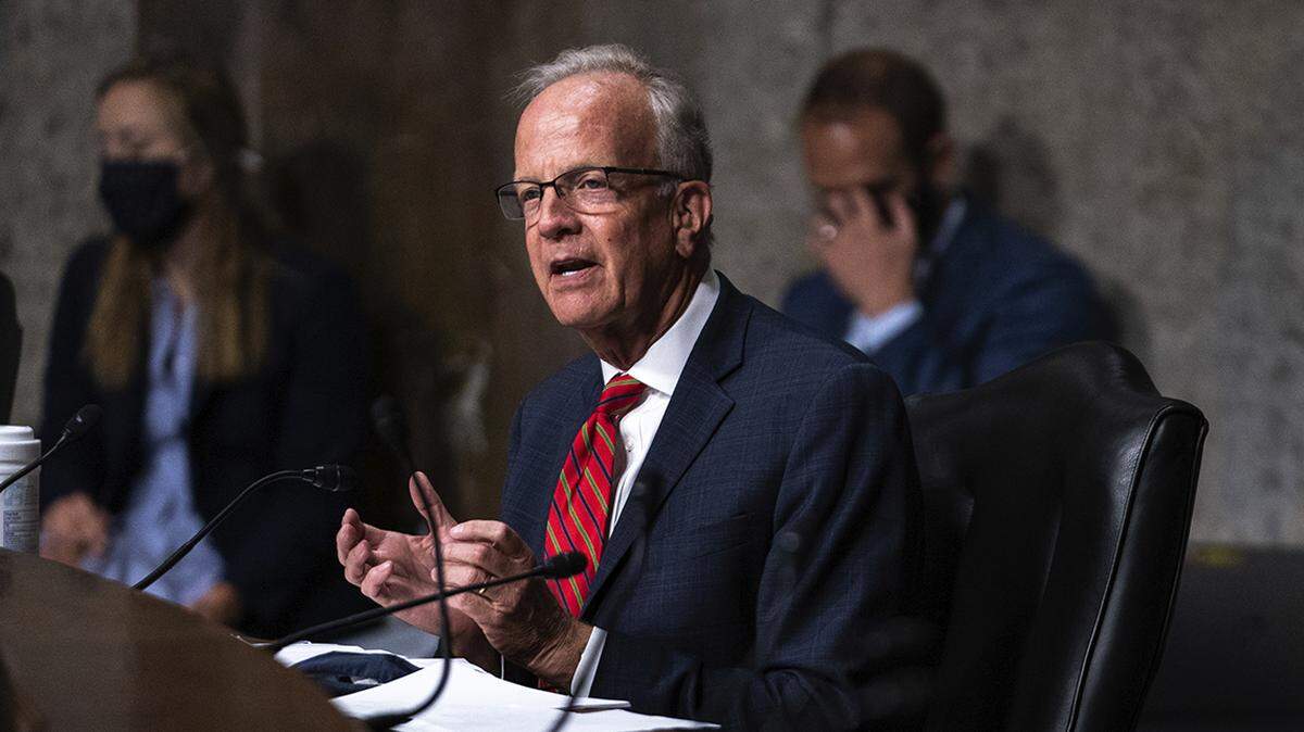 Sen. Jerry Moran, a Republican from Kansas, speaks during a hearing of the Senate Appropriations Subcommittee on Labor, Health and Human Services, Education, and Related Agencies, in Washington last September.