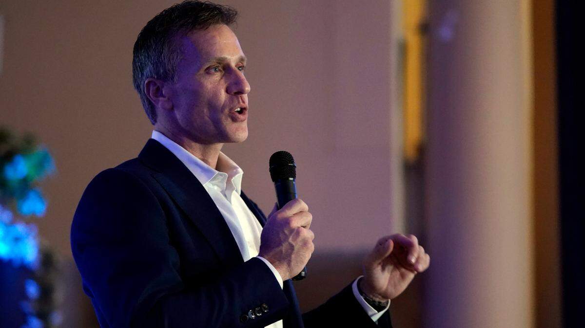 Former Missouri Gov. Eric Greitens delivers a concession speech in his bid for the Republican nomination for U.S. Senate during a watch party at the close of Missouri’s primary election, Tuesday, Aug. 2, 2022, in Chesterfield, Mo.