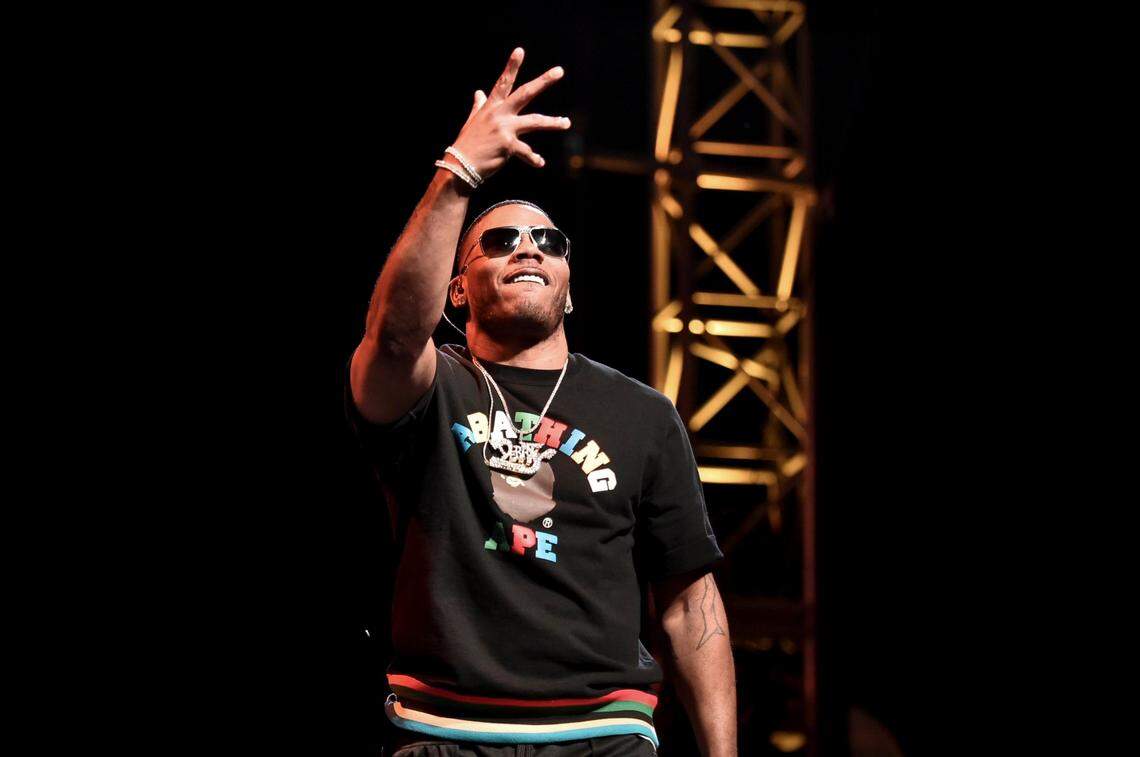 Nelly, seen here in California in June, will perform at the Kansas State Fair on Sept. 18.