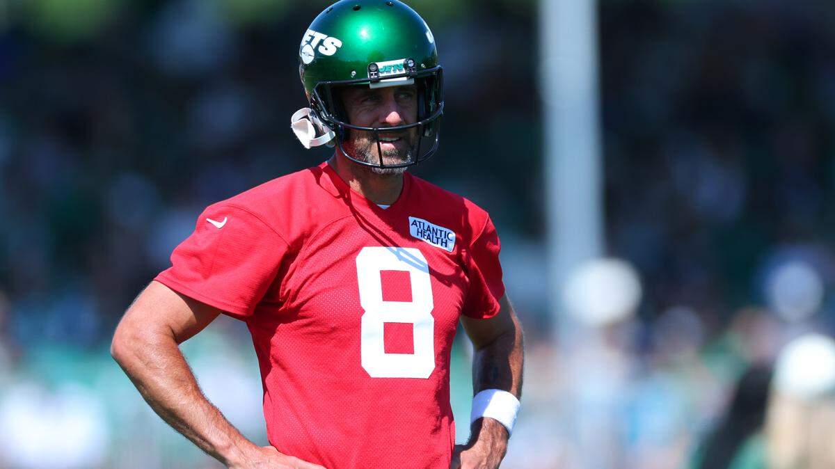 The New York Jets and new quarterback Aaron Rodgers play host to the Buffalo Bills on “Monday Night Football” on Sept. 11, 2023.