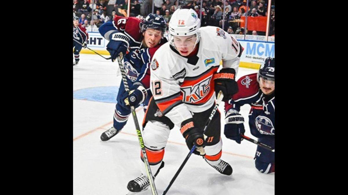 The Kansas City Mavericks got a hat trick from forward Jeremy McKenna to beat visiting Tulsa 5-3 in their ECHL season opener at Cable Dahmer Arena in Independence.