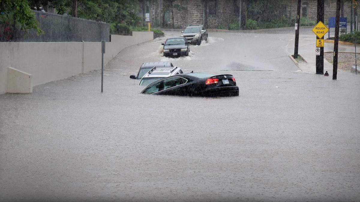 Flash flooding in May 2020 stranded cars in Westport.