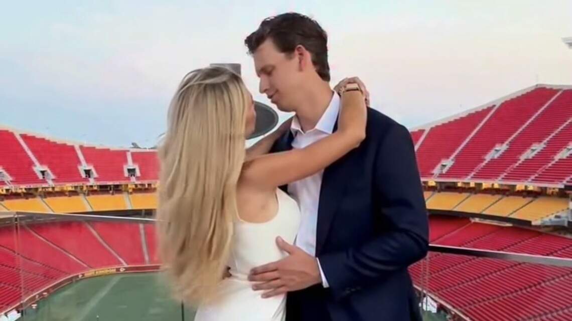 Bride-to-be Gracie Hunt dazzles in white — and oh, that diamond — at engagement party