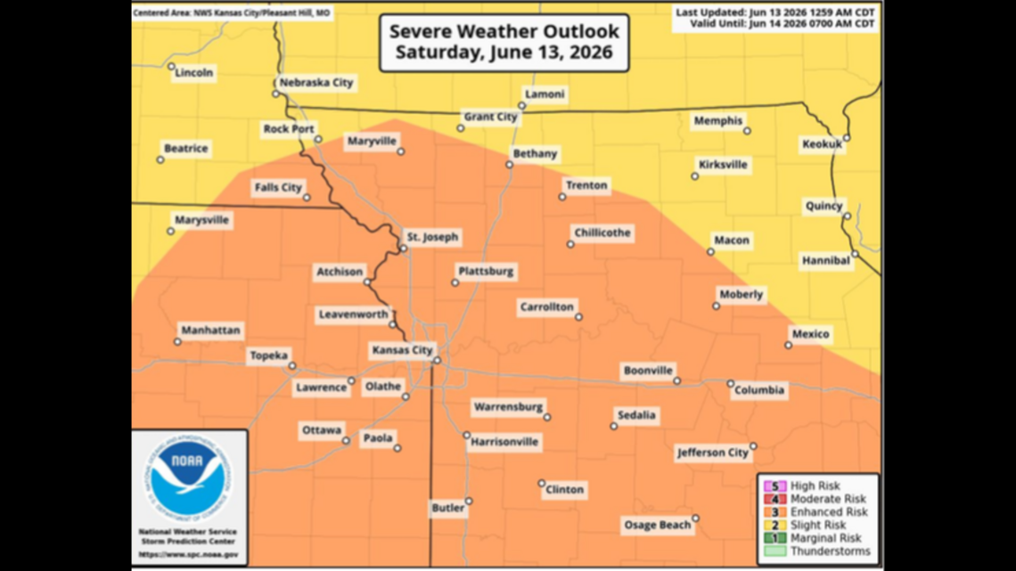 Kansas City faces threat of hail, flooding and tornadoes during Saturday storms