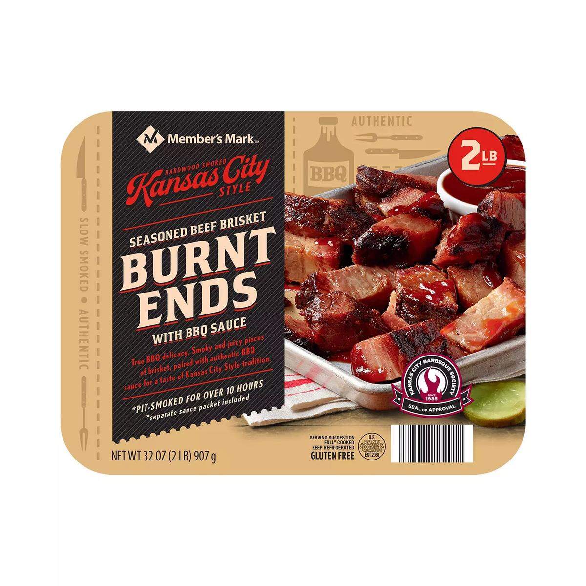 Sam’s Club sells a 2-pound pack of its new Kansas City burnt ends for $19.98.