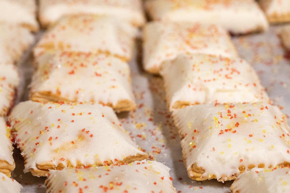 One of Scratch KC’s signature items is the “Scratch-tart,” a reference to Kellogg’s Pop-Tarts. Some variations feature red and yellow sprinkles to match the Kansas City Chiefs.