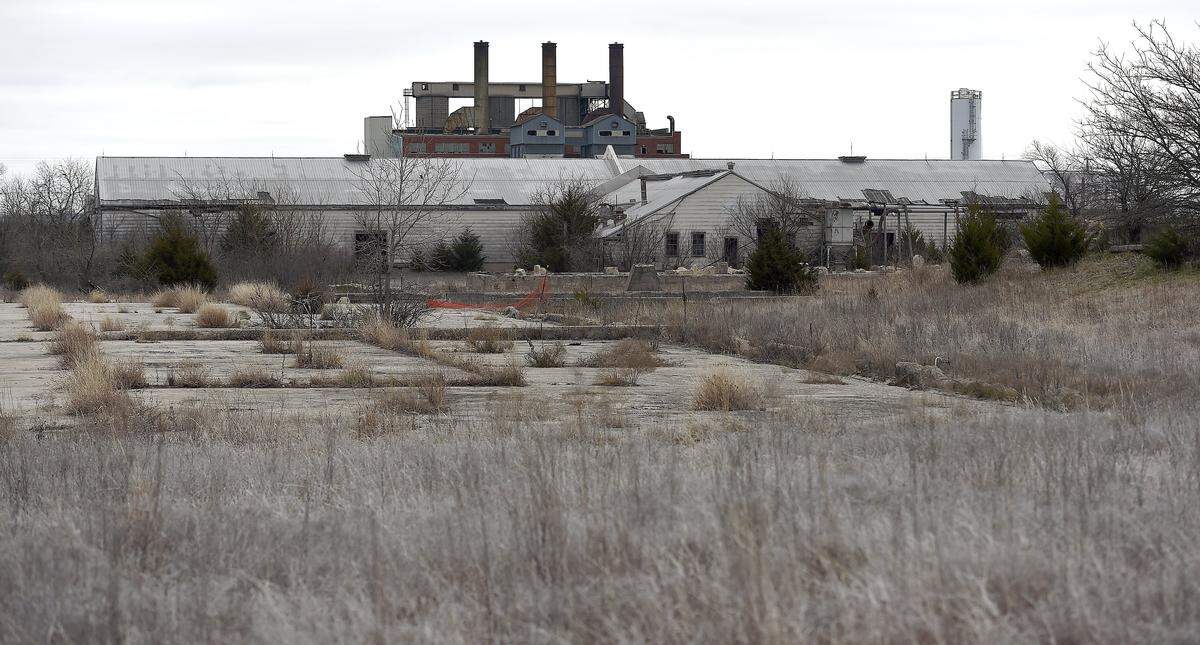 The Sunflower Army Ammunition Plant pictured during a tour of the closed production lines and storage sites on Dec. 17, 2015, near De Soto.