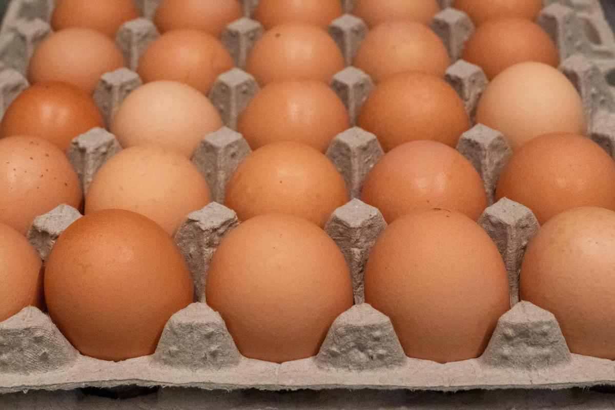 A flat of eggs awaits transformation into menu items at Green Dirt on Oak.
