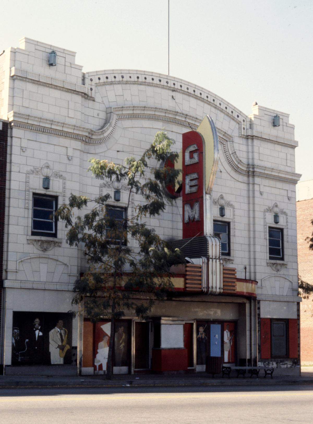 The Gem Theater (1912–present) no longer shows movies but is one of the few historic movie theaters that transitioned into a live performance and event venue by the 21st century.