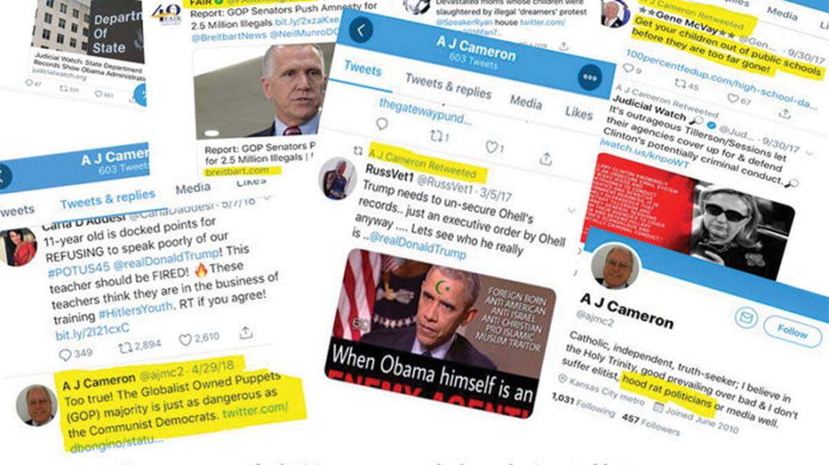 The citizen group Roeland Park Neighbors for Inclusivity distributed a flier containing controversial tweets by Roeland Park City Council candidate A.J. Cameron.
