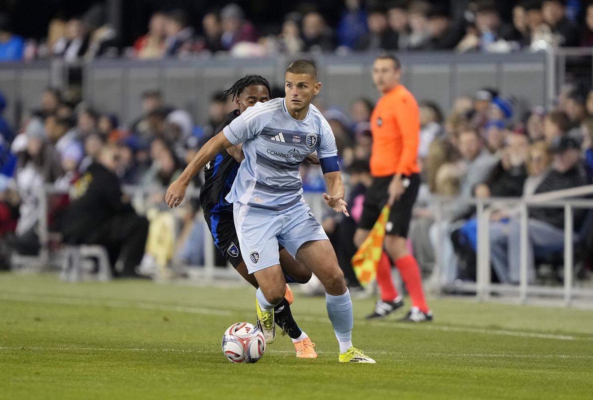 Sporting KC forward Dejan Joveljic is among the players who were on the club’s roster for the 2025 season and remain in 2026.