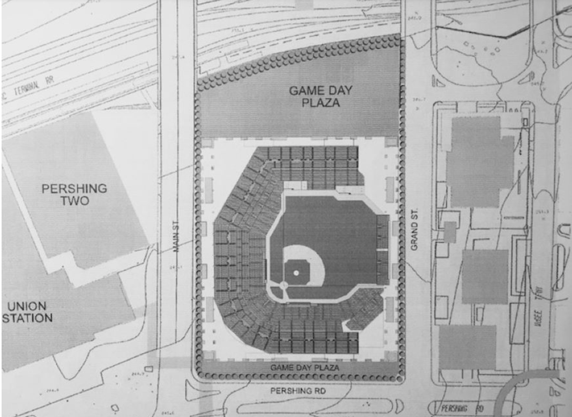 A 2004 proposal showed a possible Royals stadium in Washington Square Park.