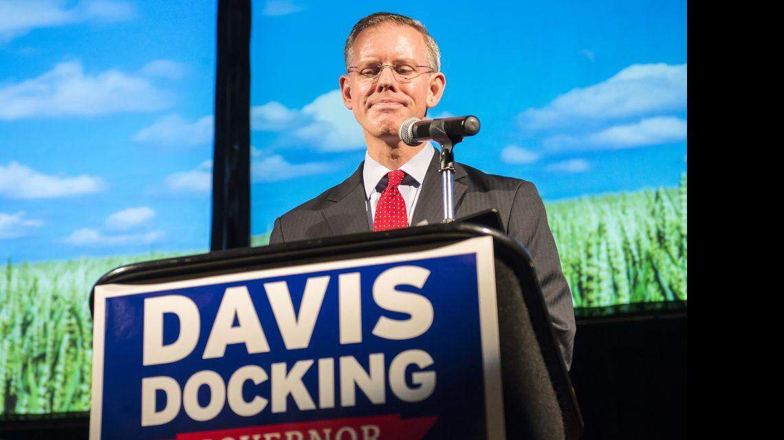 Kansas Democratic gubernatorial candidate Paul Davis gave his concession speech at his campaign watch party at Abe & Jake's in Lawrence on Tuesday evening following the closing of election polls on Tuesday.