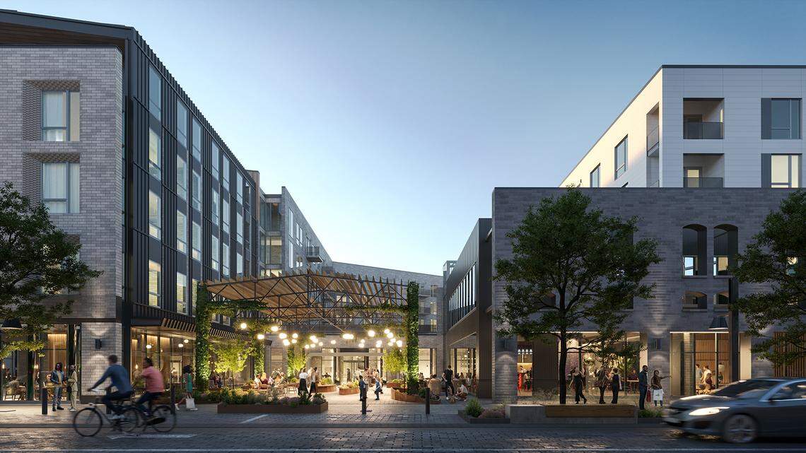 Rendering of The Henning, apartments and retail at 1200 Union Avenue, on the north side of the street across from The Ship bar and restaurant.