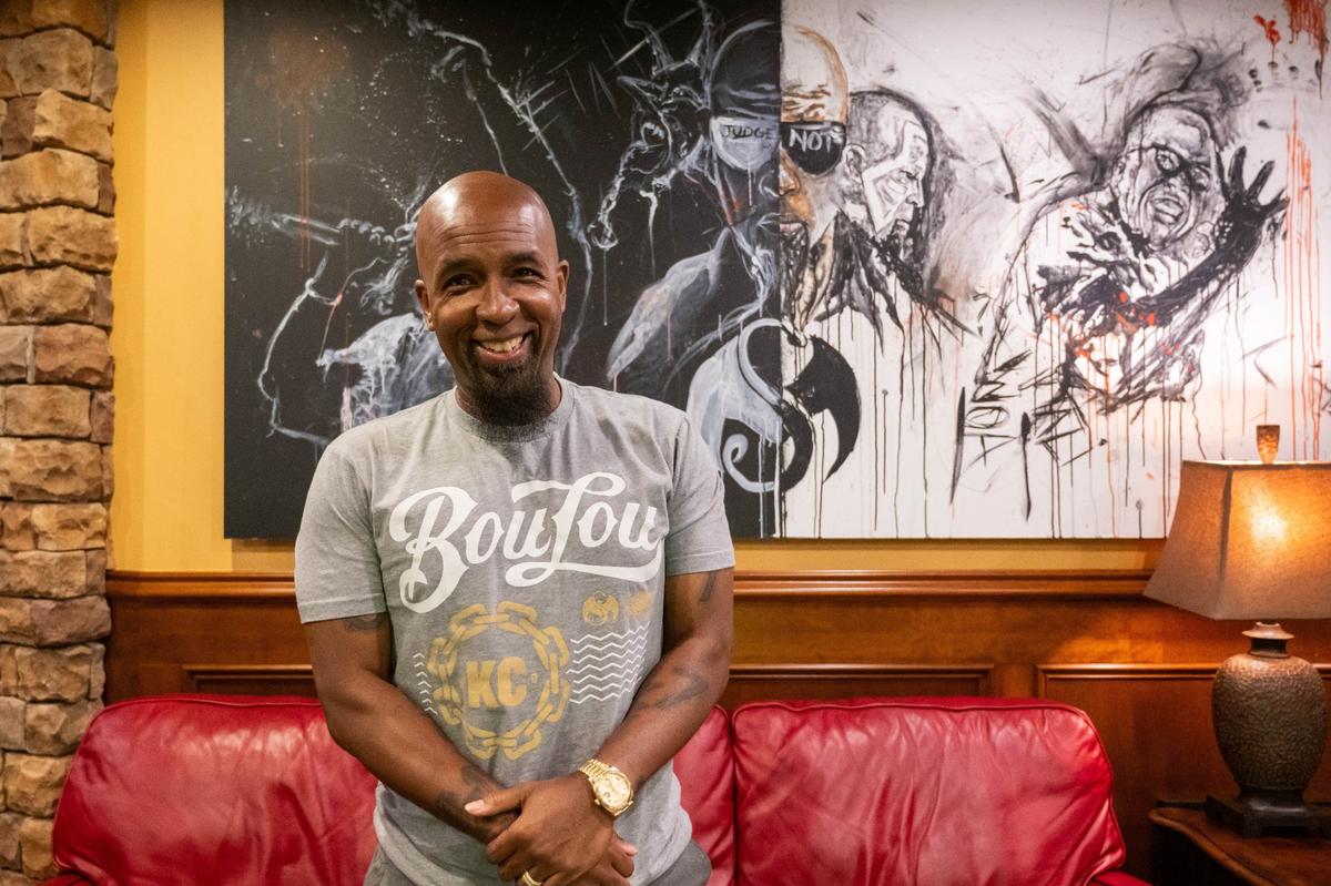 Recording artist Tech N9ne is founder and owner of Strange Music, the largest and most successful independent music labels in the country, takes a pause from writing lyrics for an upcoming project. Tech N9ne started the label in 2000 and has produced 27 albums to date while also maintaining an intense touring schedule.