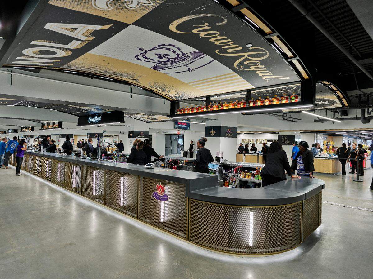 The renovation of Caesars Superdome includes several new fan spaces and amenities.