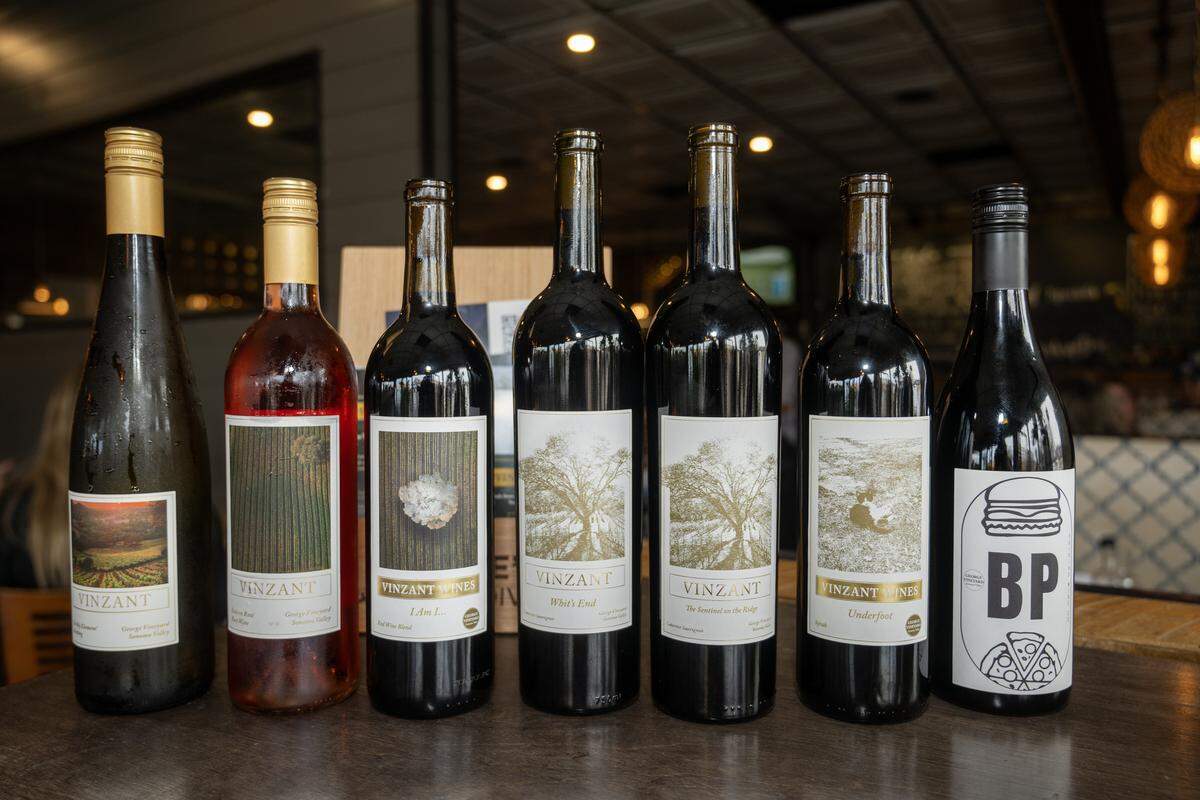 VinZant wines, produced at a George Vineyard located in northern Sonoma Valley, California,  are featured at Louie’s Wine Dive & Kitchen 119 in Overland Park. 