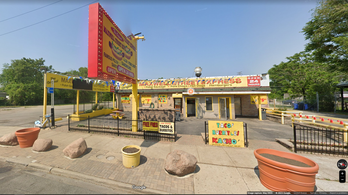 A man was shot dead after getting into a fight at Maxwell Street Express, reports say. A mom and son have been charged with murder.
