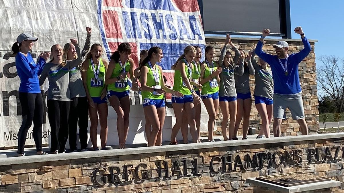 The Blue Springs South High School girls won the team title at Friday’s Missouri Class 5 state championship cross country meet at Gans Creek in Columbia.