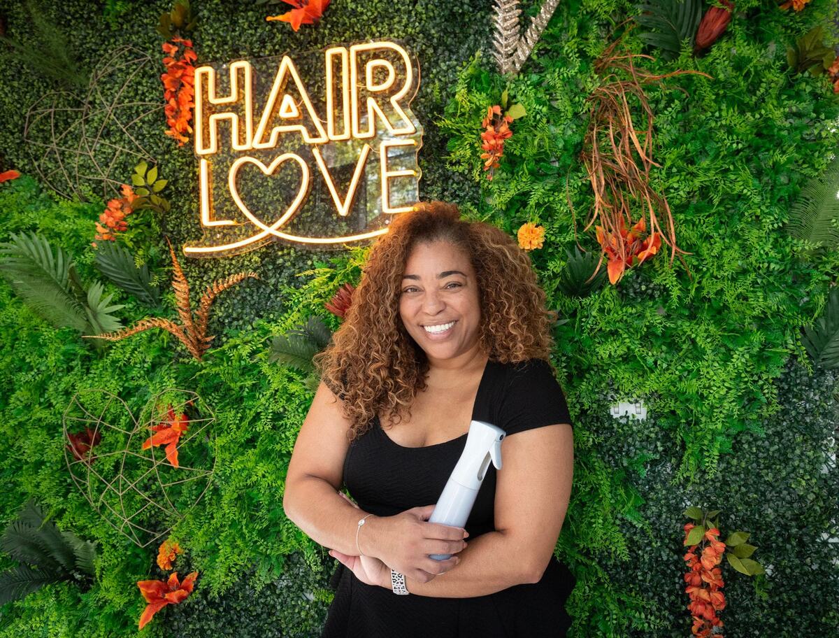 Hair Love KC salon owner Tippi Shorter Rank in her Kansas City salon.