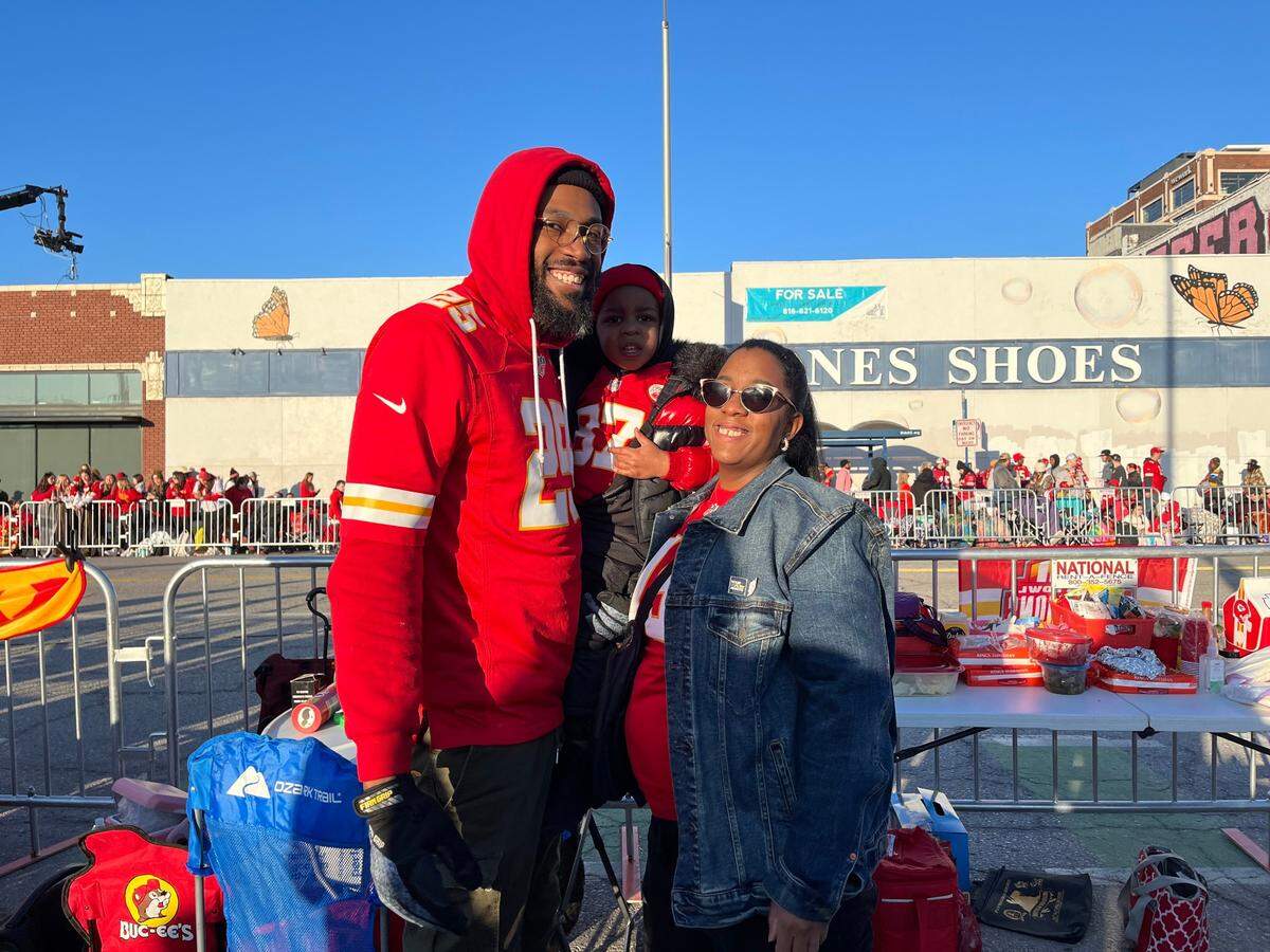 Cortne and Sharekka Green got their parade spot around 1 a.m.