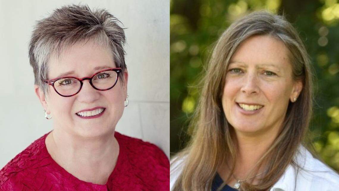 Incumbent Rep. Joy Koesten (left) and challenger Kellie Warren. Warren defeated Koesten Tuesday in a Kansas House of Representatives GOP primary, part of a small wave of conservative victories over moderates.