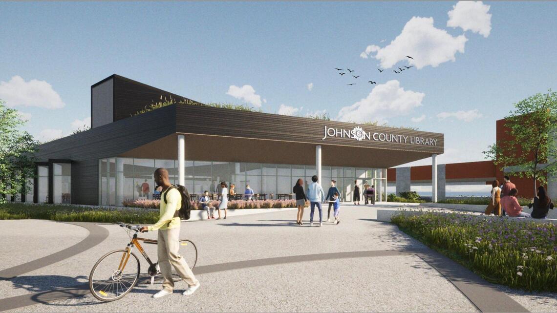 This new Johnson County library under construction will replace the aging Antioch branch