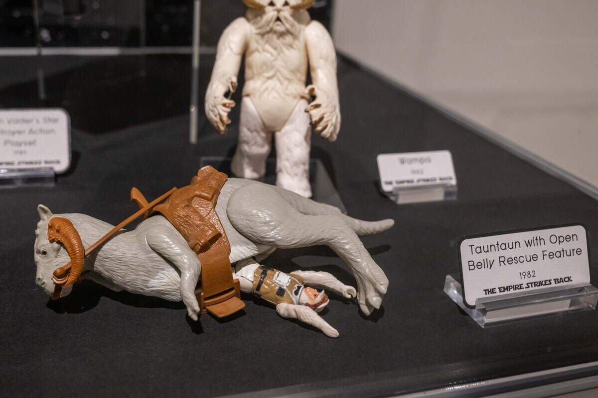 Luke Skywalker inside a Tauntaun, a Kenner Toys action figure from the 1980s is on display at the National Museum of Toys and Miniatures.