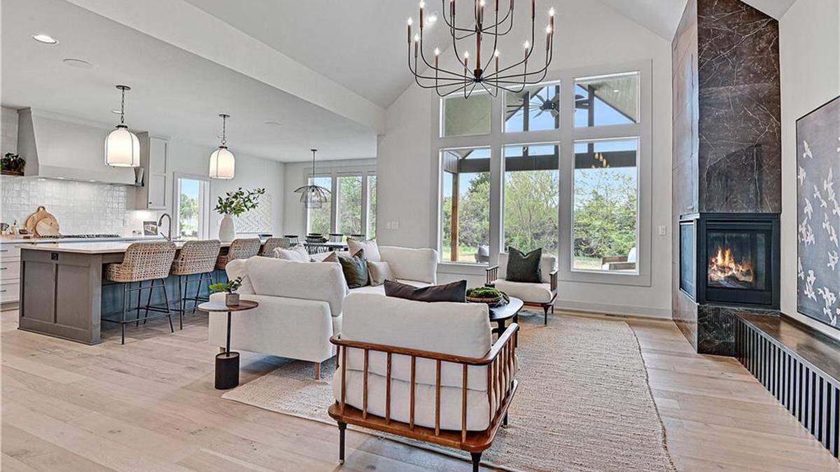 The beautifully crafted 1.5-story, 3,695 square foot Truman model by Bickimer Homes at 21919 W 100th Terrace features four bedrooms, 4.5 bathrooms, a bonus loft with built-ins, a finished lower level with a large recreation room, and more. Offered at $903,175 it is for sale and move-in-ready mid-October.