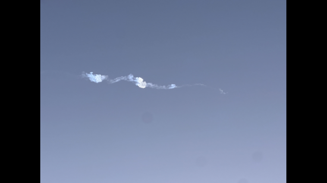 A smoke trail lingered in the sky above the Midwest after a fireball broke apart with energy equal to 60 tons of TNT, according to NASA and American Meteor Society reports.