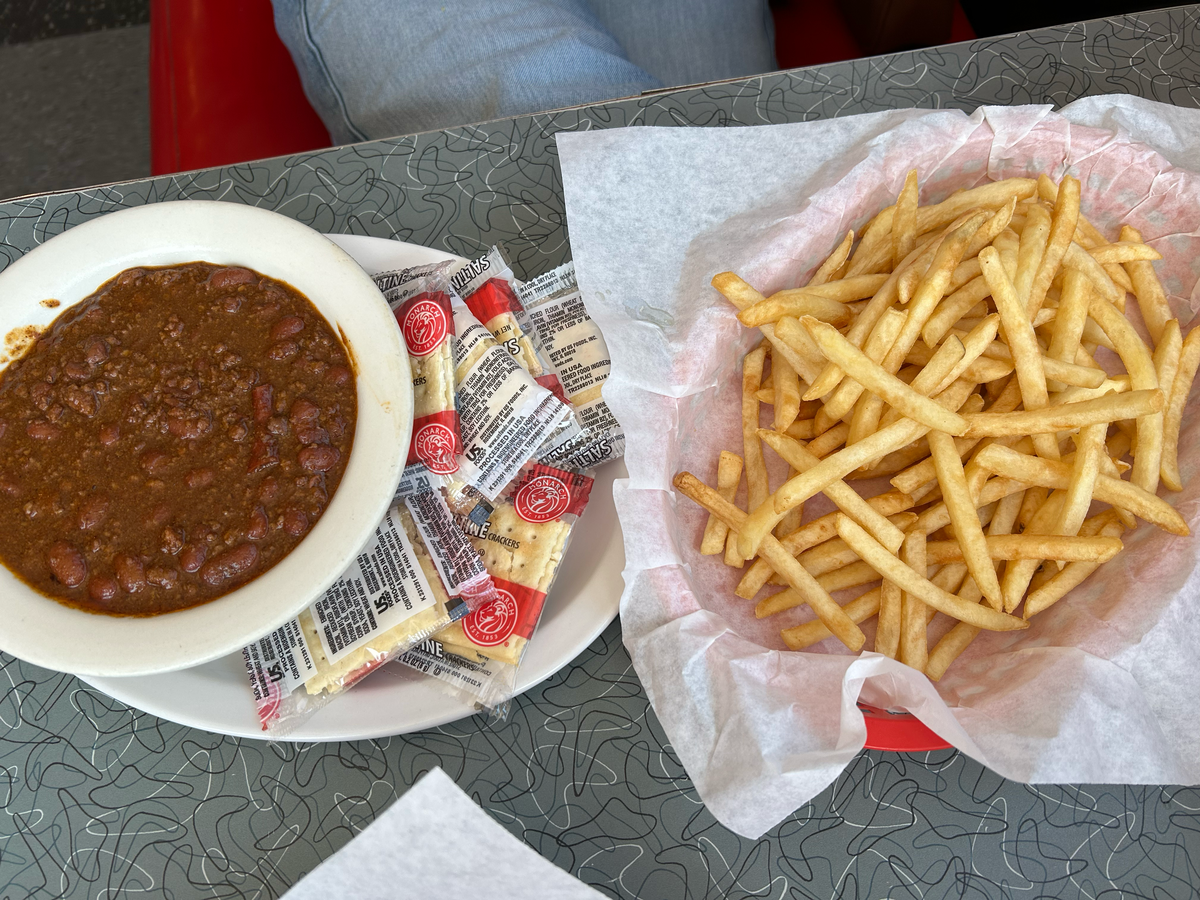In addition to burgers, Town Topic also offers homemade chili and french fries, a menu item that wasn’t added until the 1980s, manager Misty Waite said.