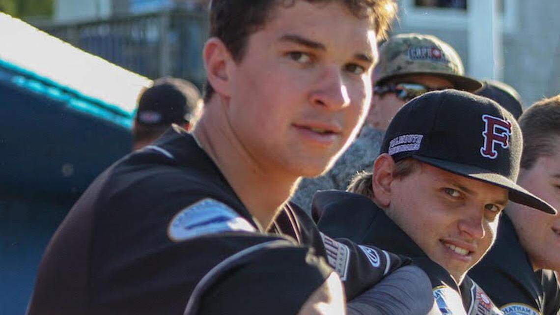 Will Brennan, left, and James Cosentino are reunited this summer on the Falmouth Commodores, a summer team in the Cape Cod league.
