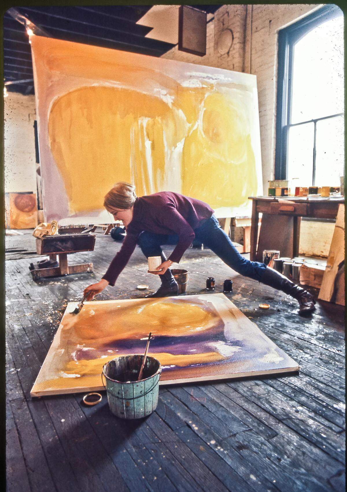 Roy Inman photographed Bennett as she conjured colorful abstract paintings in 1971.