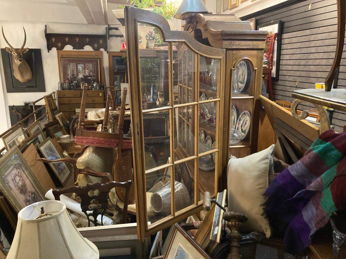 Antiques stockpiled inside the building at 4501 Genessee St. The inventory, collected by the late Melvin Dwain Smith, was put up for public sale for two last days on March 11th and 12th.