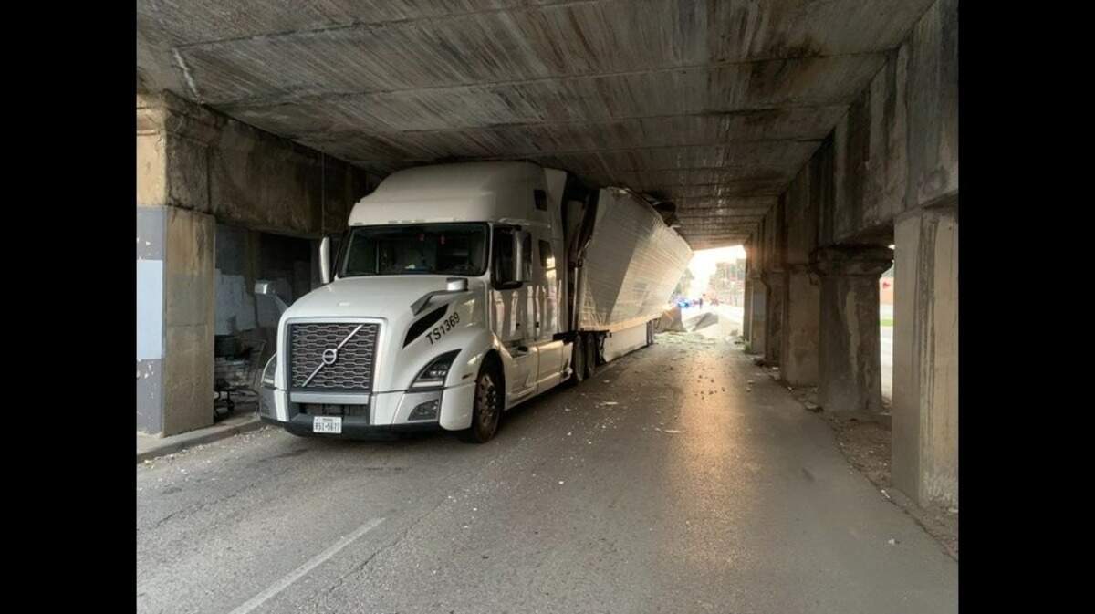 A large, white truck has become the latest casualty of Independence Avenue bridge. Authorities took to social media to share pictures of the Friday morning wreck.