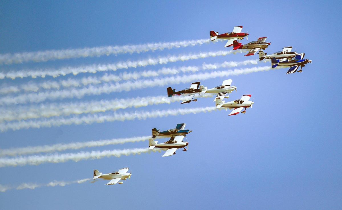 Members of the KC Flight Formation perfomed at KC Air Show Saturday, July 3, at the New Century AirCenter in Gardner, Kansas.