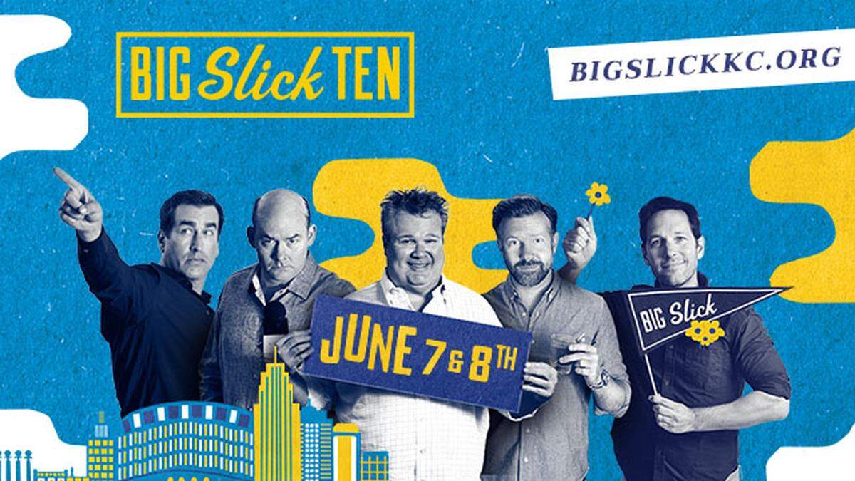 The 10th annual Big Slick Celebrity Weekend happens June 7-8 featuring the crew: Rob Riggle (from left), David Koechner, Eric Stonestreet, David Sudeikis and Paul Rudd.