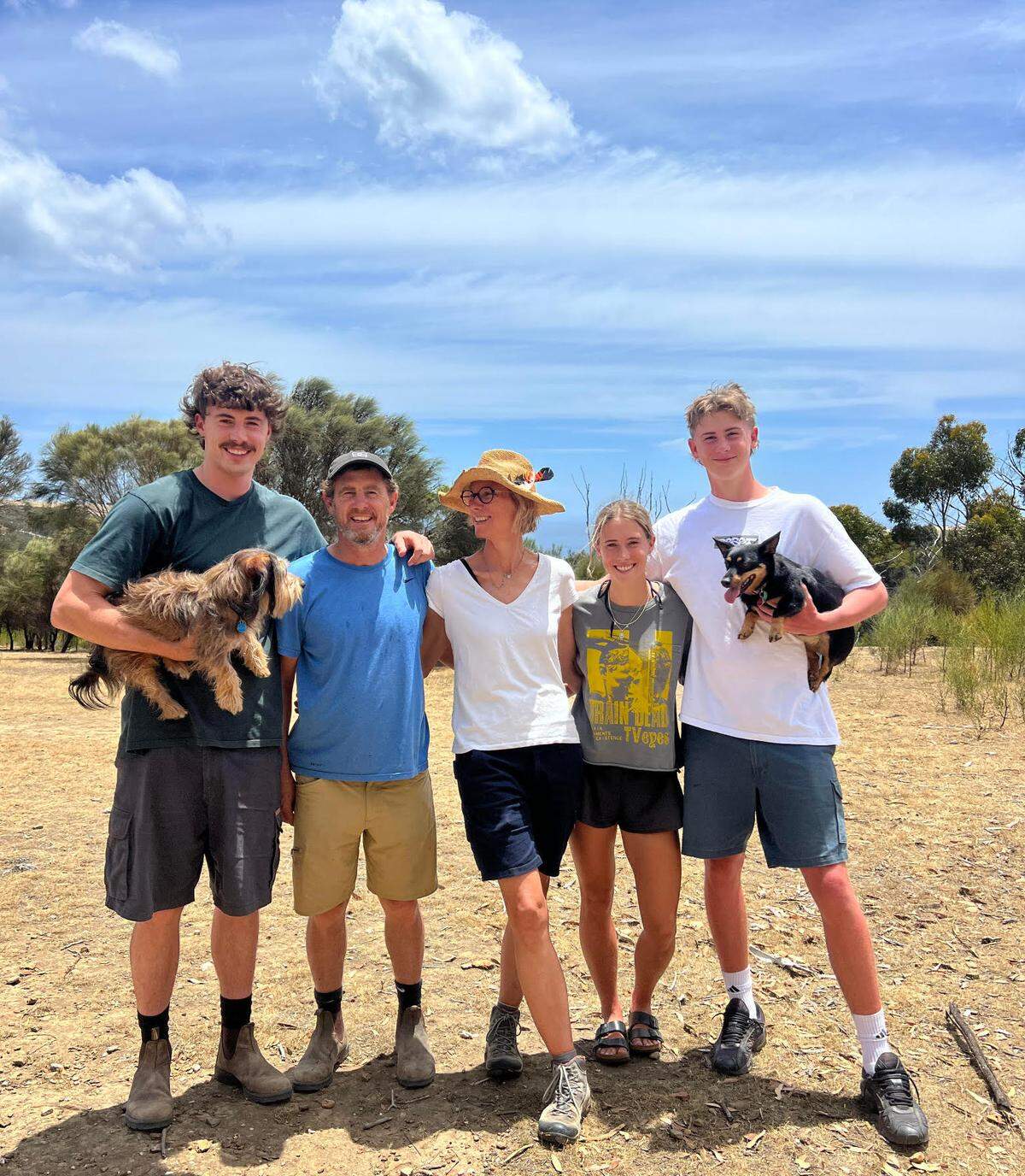 A picture of Johnny Furphy and his family back in Australia.