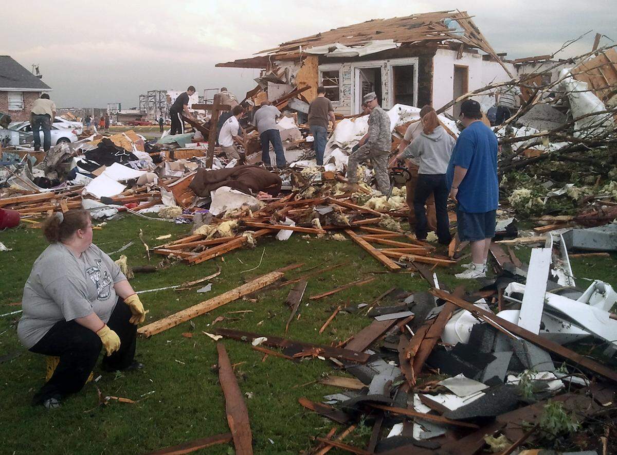 Tornado damage in Joplin, Missouri, in May 2011