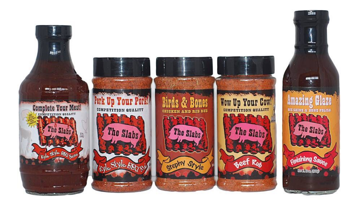 The Slabs sauces and spices are among Dave Eckert’s favorites.