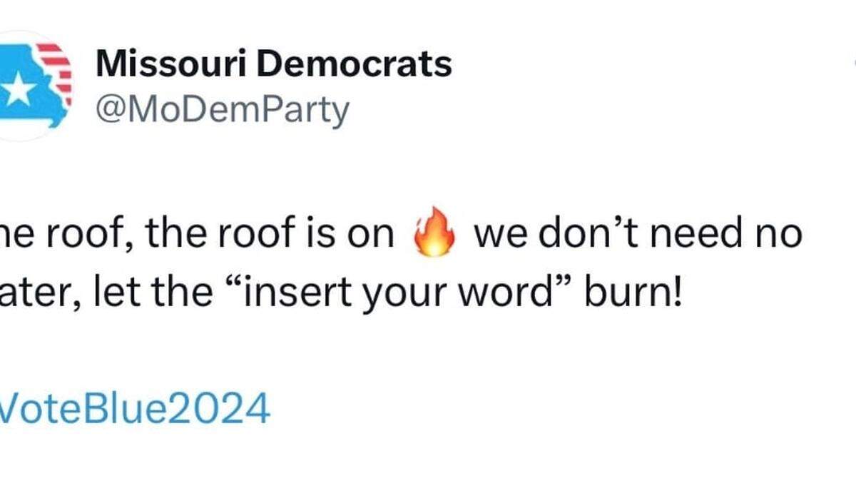 A screenshot of a since-deleted post from the Missouri Democratic Party.
