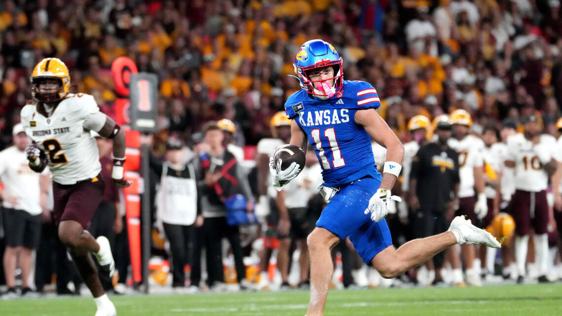 How a KU football receiver — from Blue Valley West — made history in London game