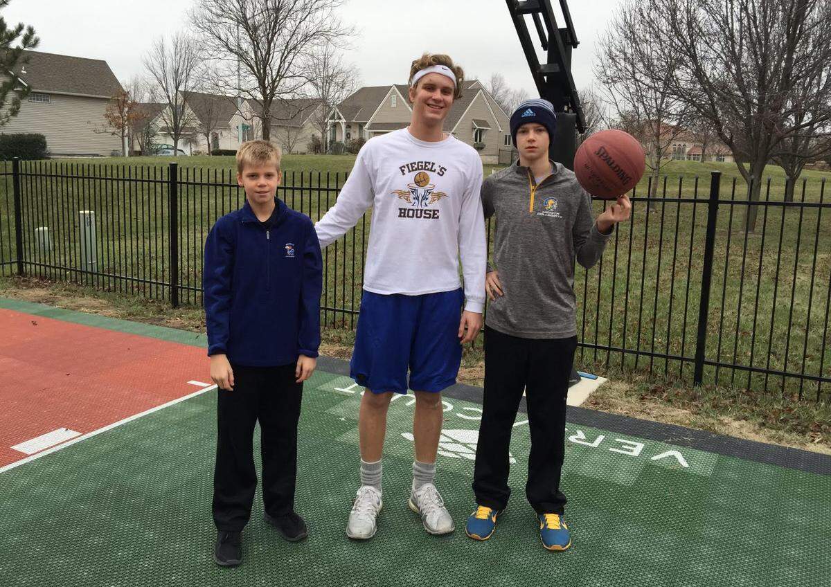 A young Gradey Dick (left), with his brothers Brodey and Riley, long before he would star for KU basketball.