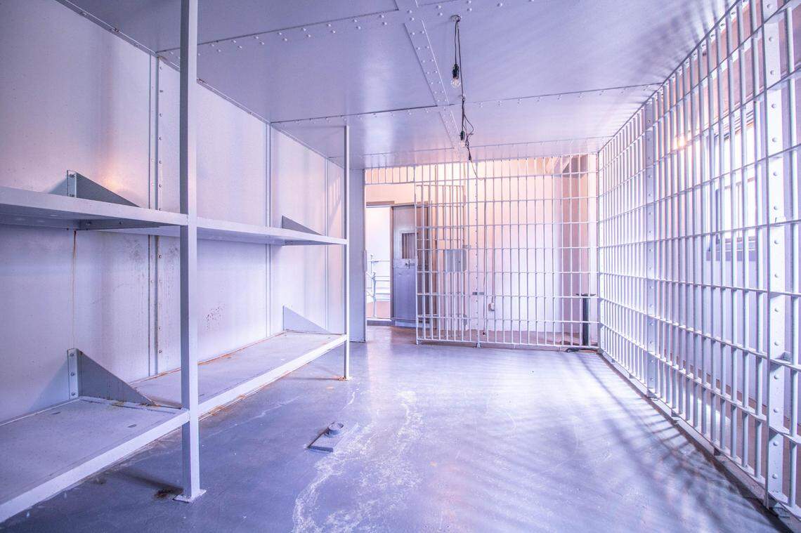 Enough for four “visitors”  in one of nine cells attached to a house up for sale in Fayette, Missouri.